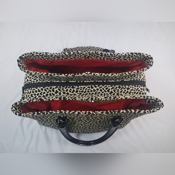 EUC DIANE VON FURSTENBERG Madagascar Collection Tiger Print Canvas XL Bag - Picture 10 of 16